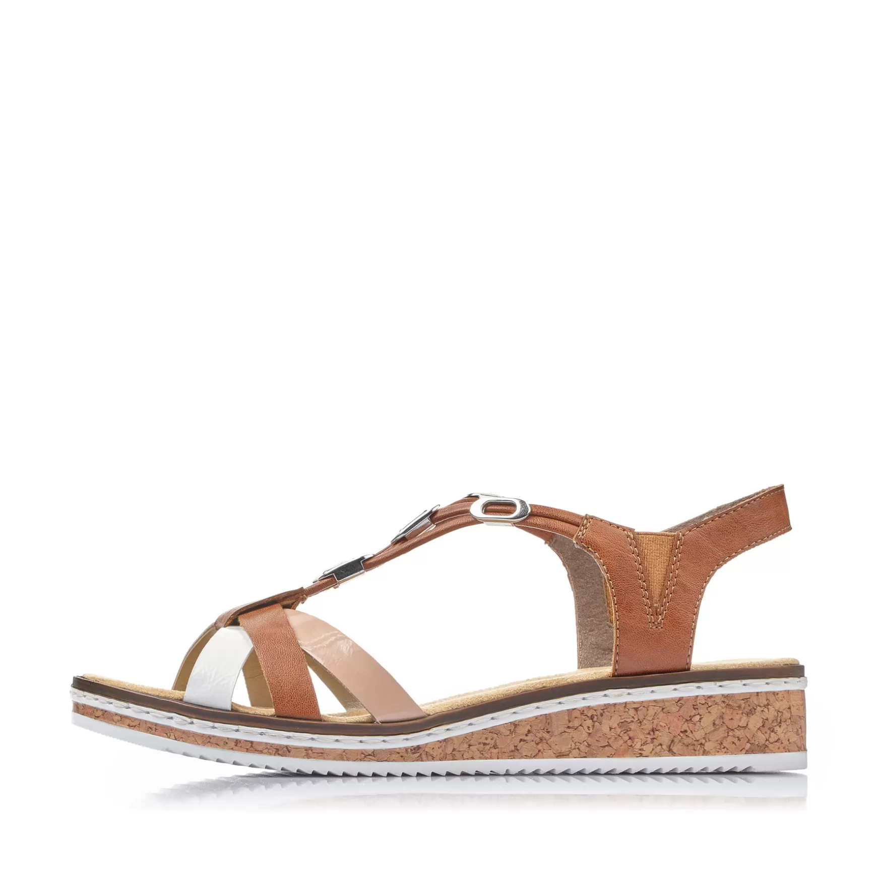 Women'S Wedge Sandals Chestnut Brown-Rieker Outlet