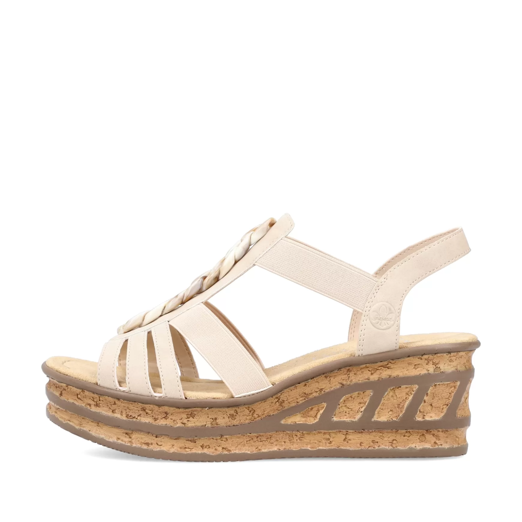 Women'S Wedge Sandals Cream Beige-Rieker Best Sale