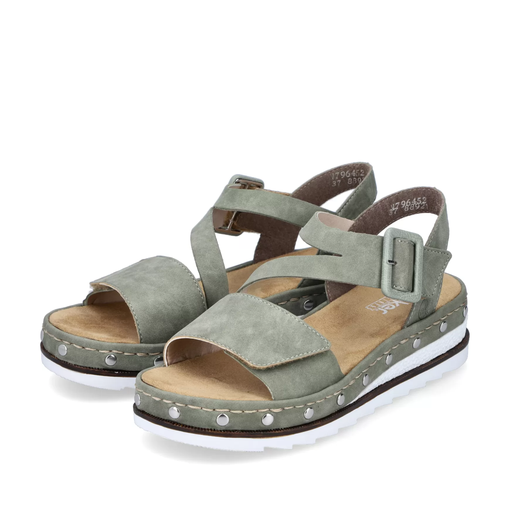 Women'S Wedge Sandals Green Gray-Rieker Best Sale