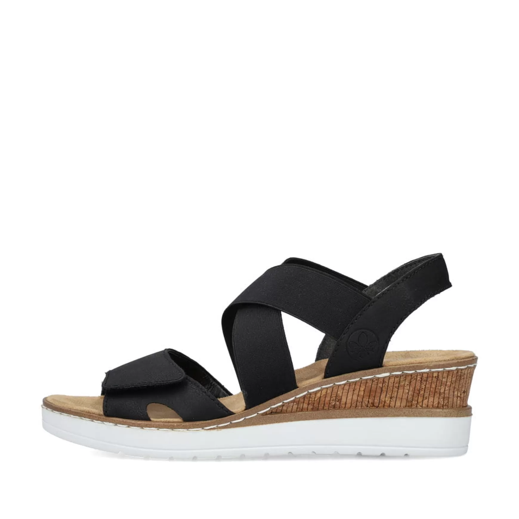 Women'S Wedge Sandals Jet Black-Rieker Clearance