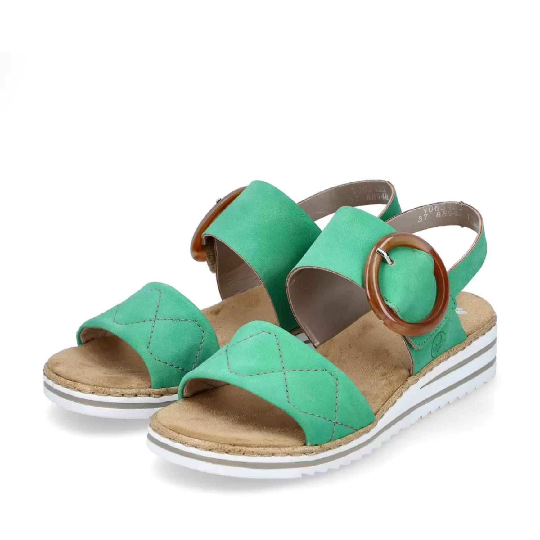 Women'S Wedge Sandals Leaf Green-Rieker Store