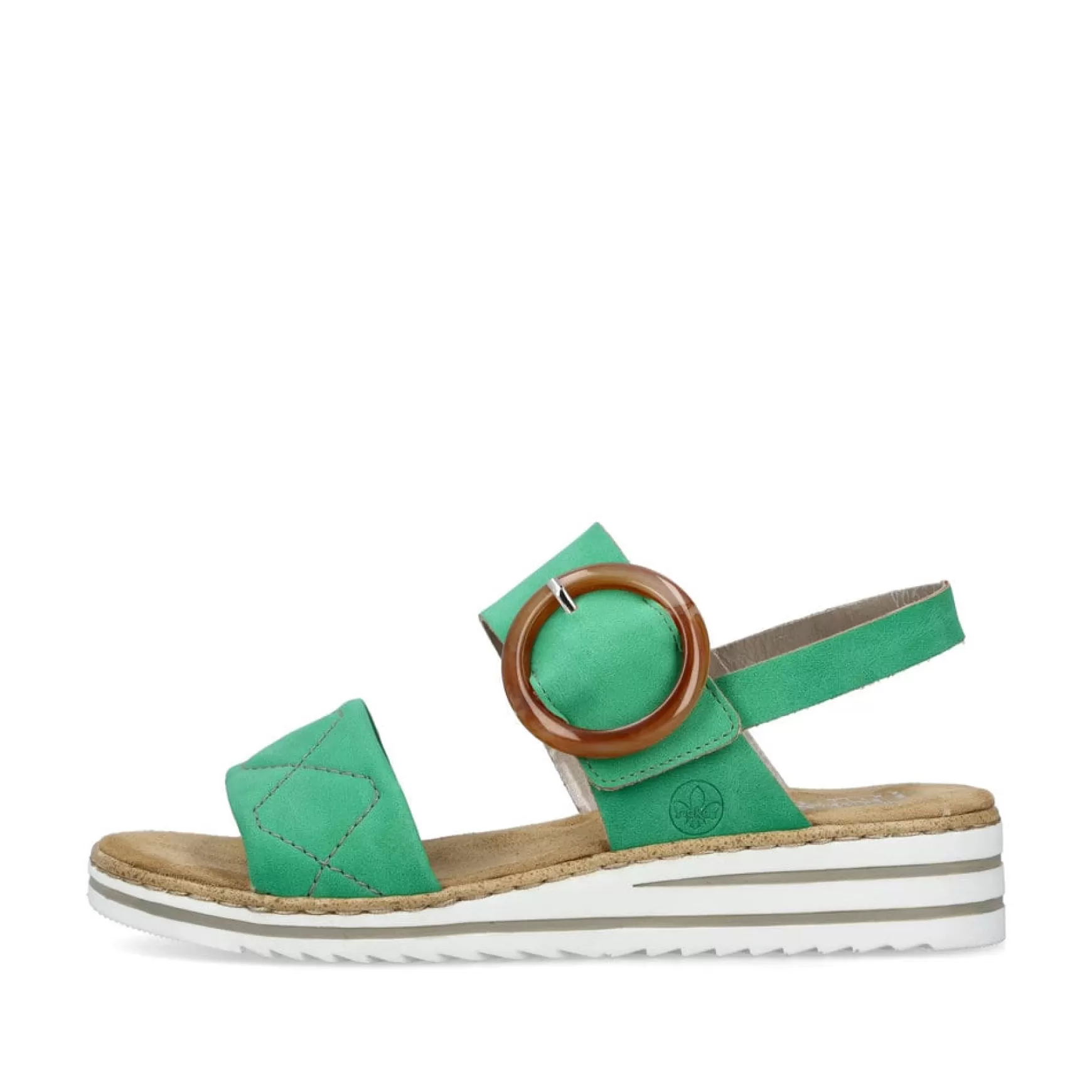 Women'S Wedge Sandals Leaf Green-Rieker Store