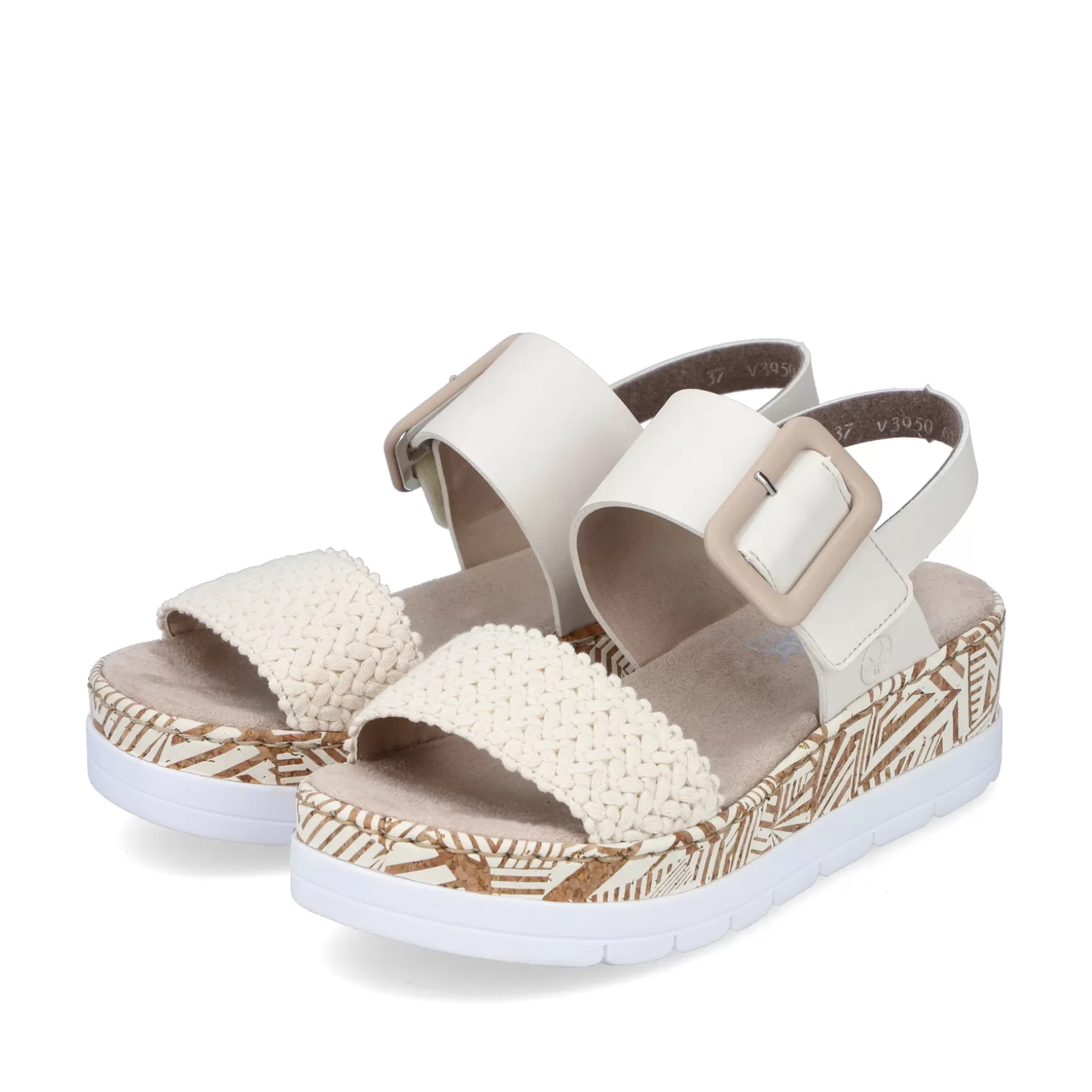 Women'S Wedge Sandals Light Beige-Rieker Shop