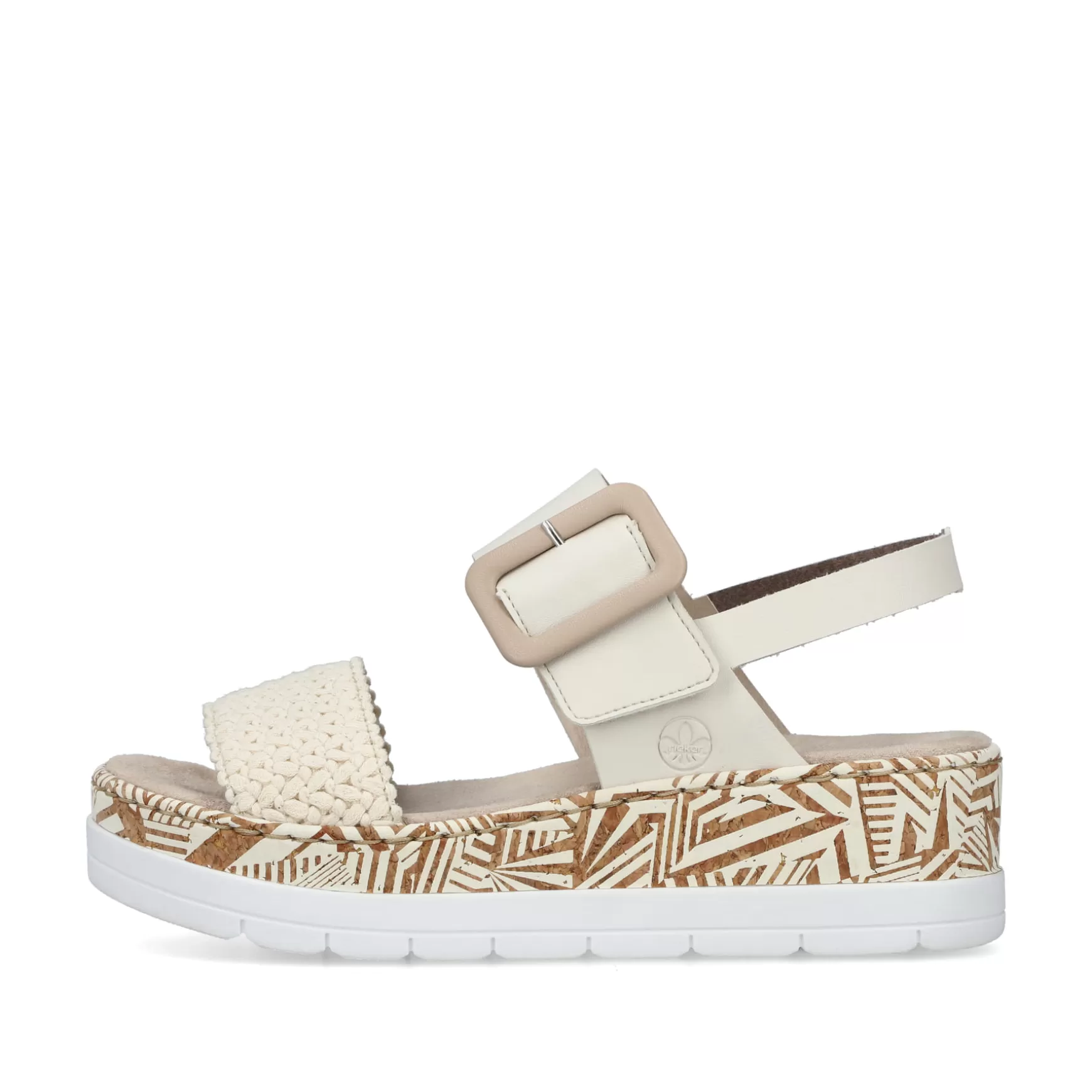 Women'S Wedge Sandals Light Beige-Rieker Shop