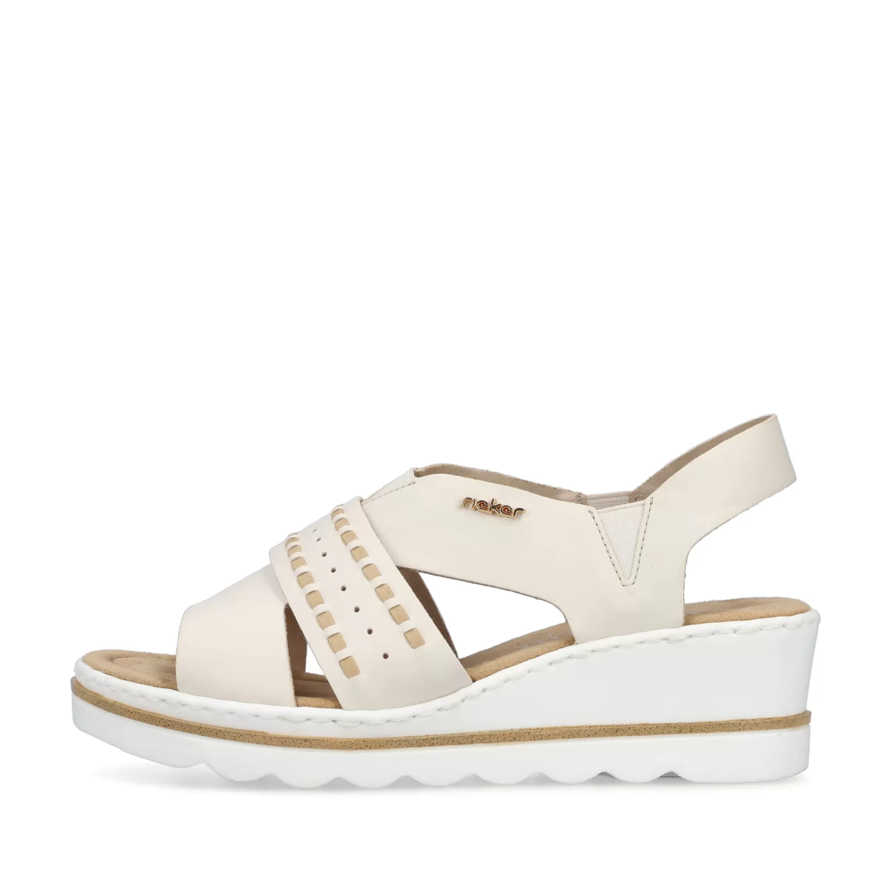 Women'S Wedge Sandals Light Beige-Rieker Shop