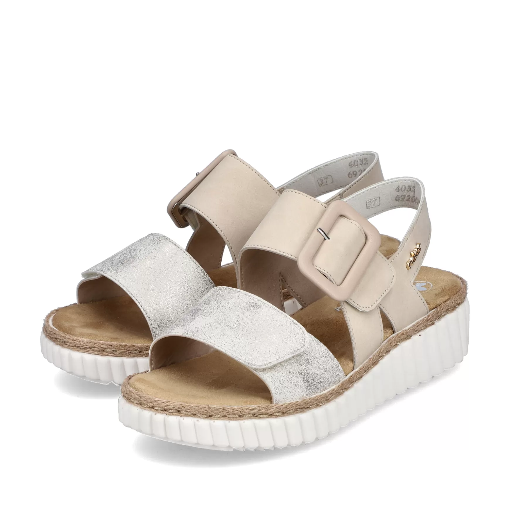 Women'S Wedge Sandals Light Beige-Rieker Cheap