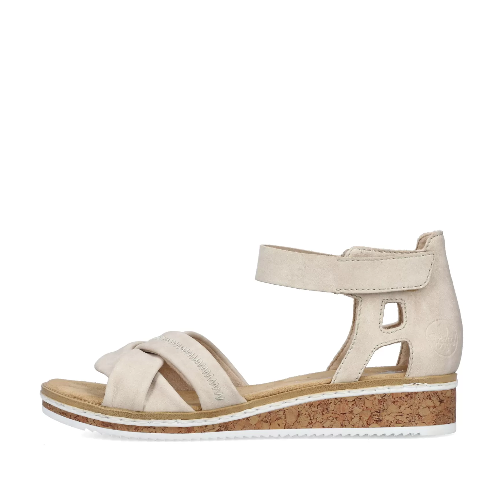 Women'S Wedge Sandals Light Beige-Rieker Store