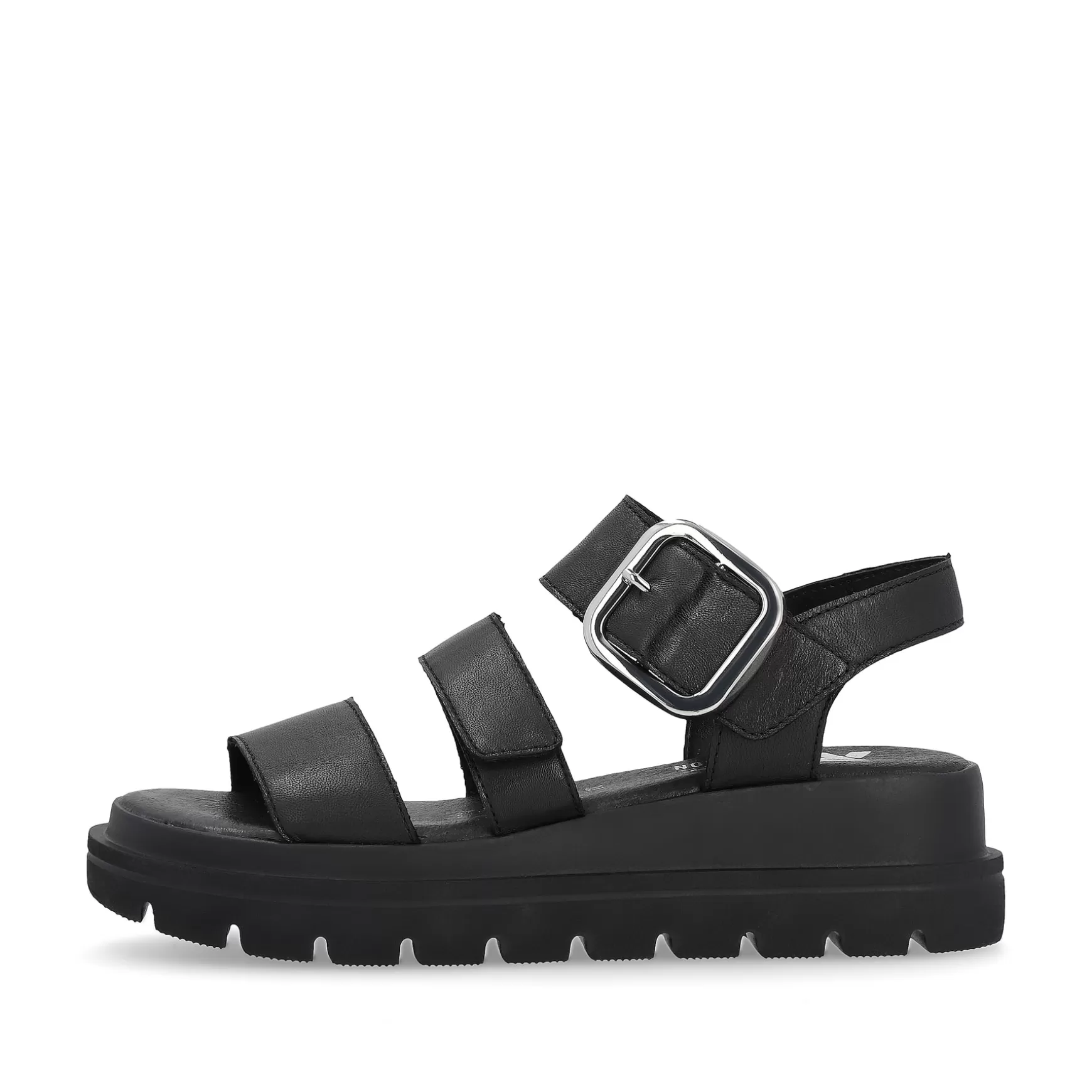 Women'S Wedge Sandals Midnight Black-Rieker Store