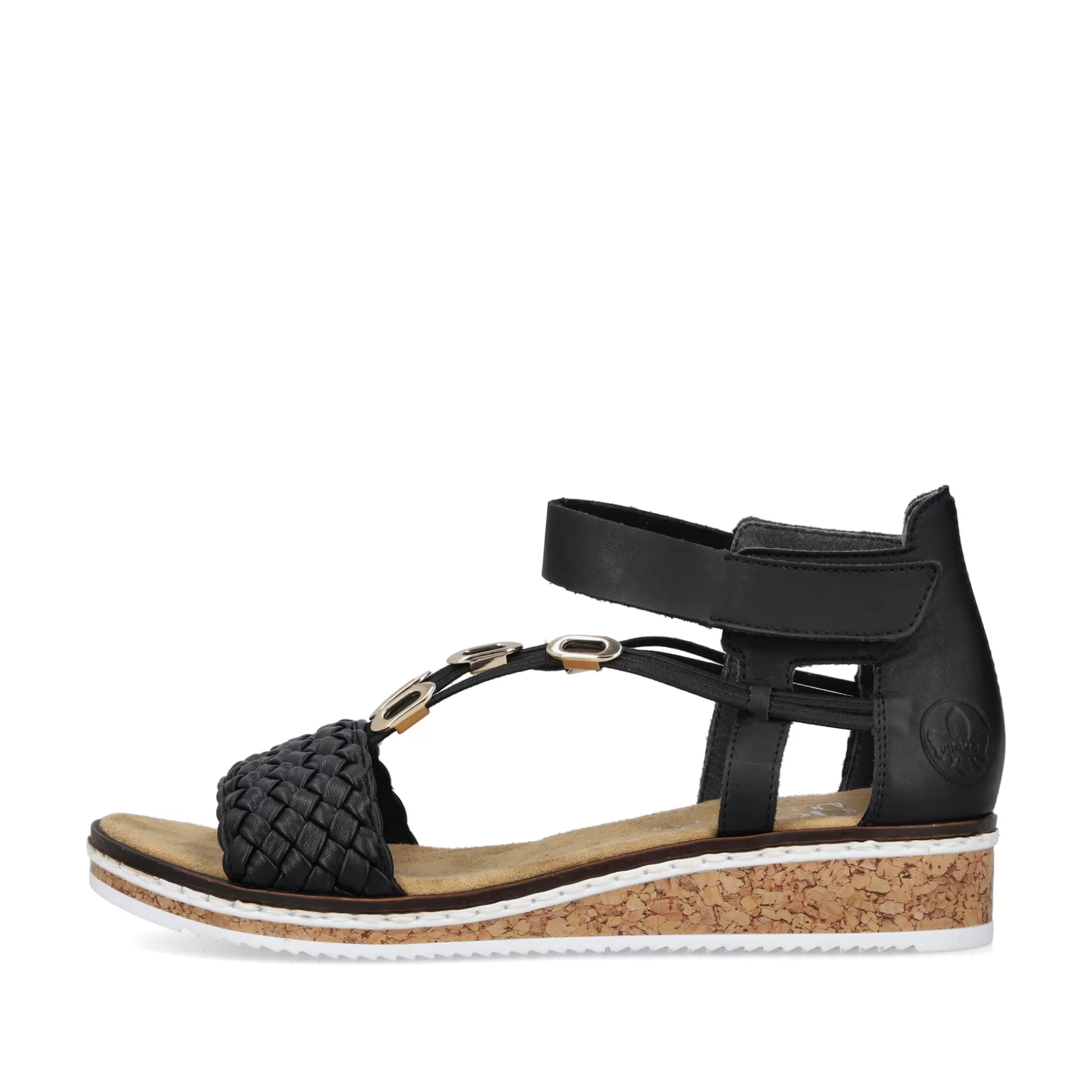 Women'S Wedge Sandals Night Black-Rieker Flash Sale