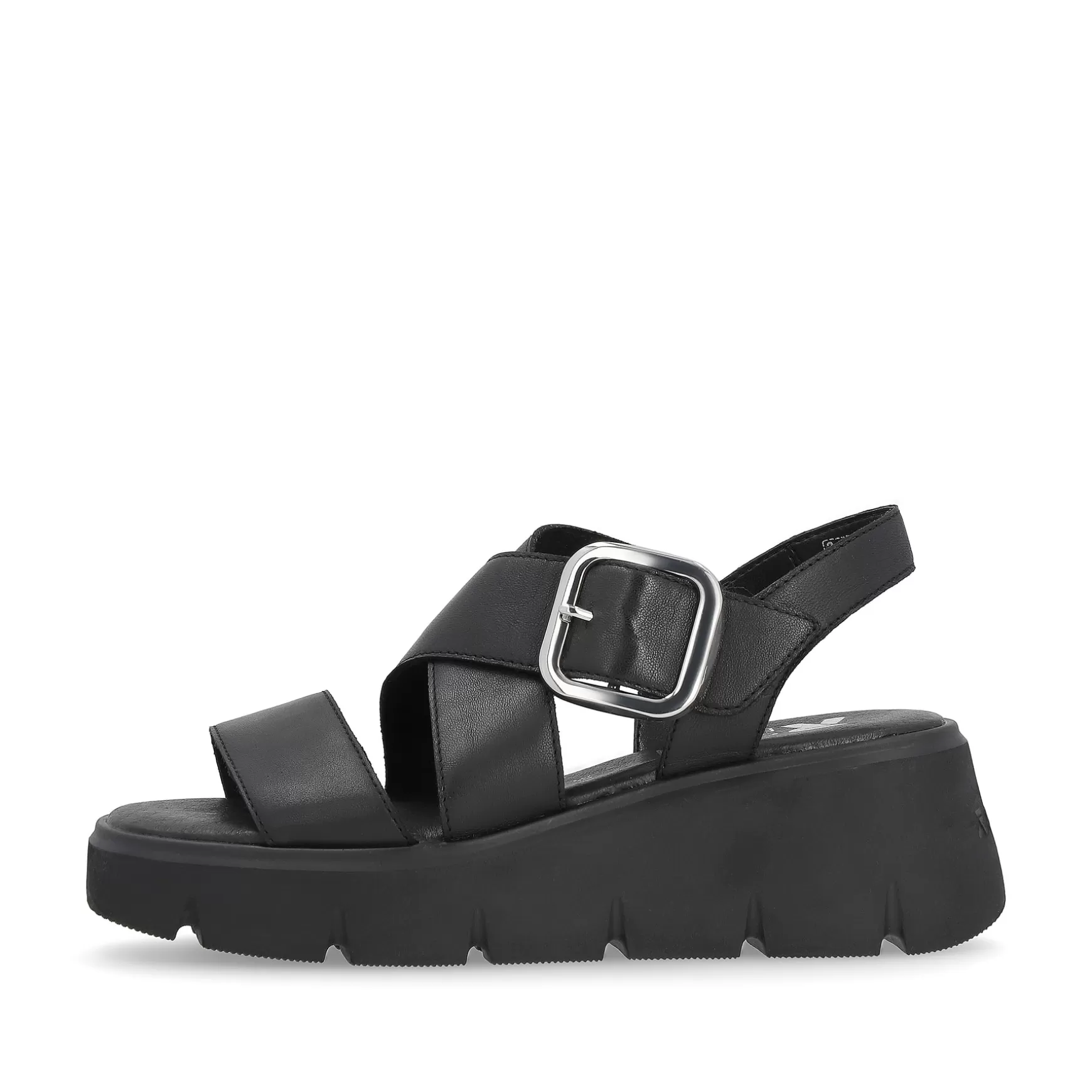 Women'S Wedge Sandals Noir-Rieker Clearance