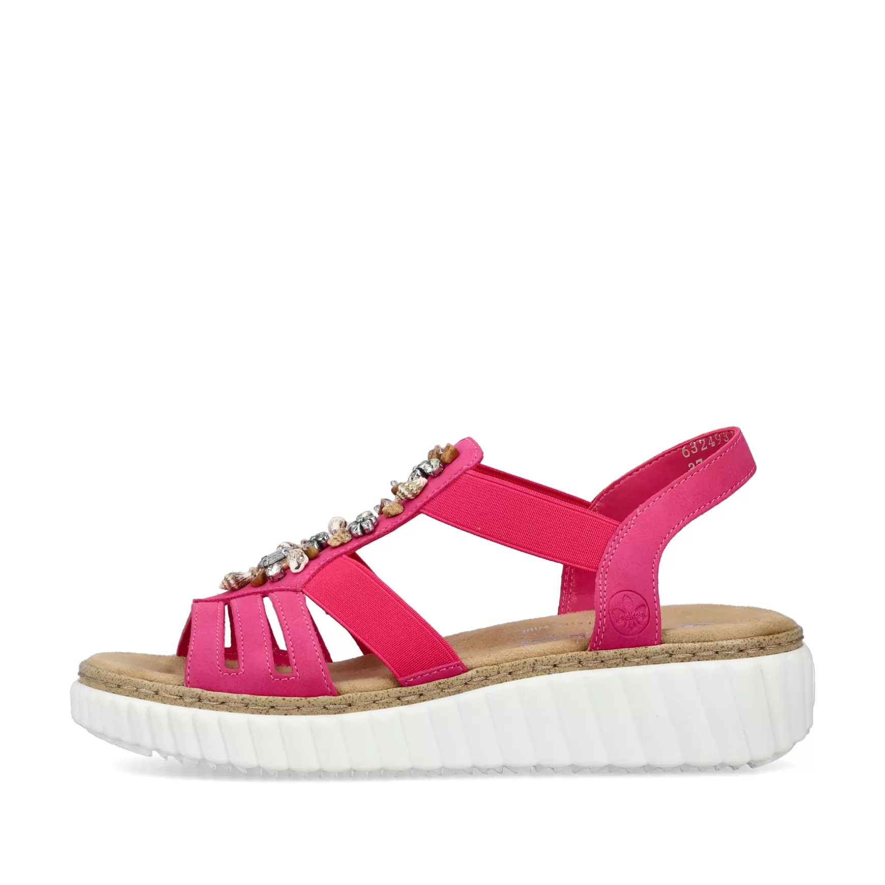 Women'S Wedge Sandals Pink-Rieker Flash Sale