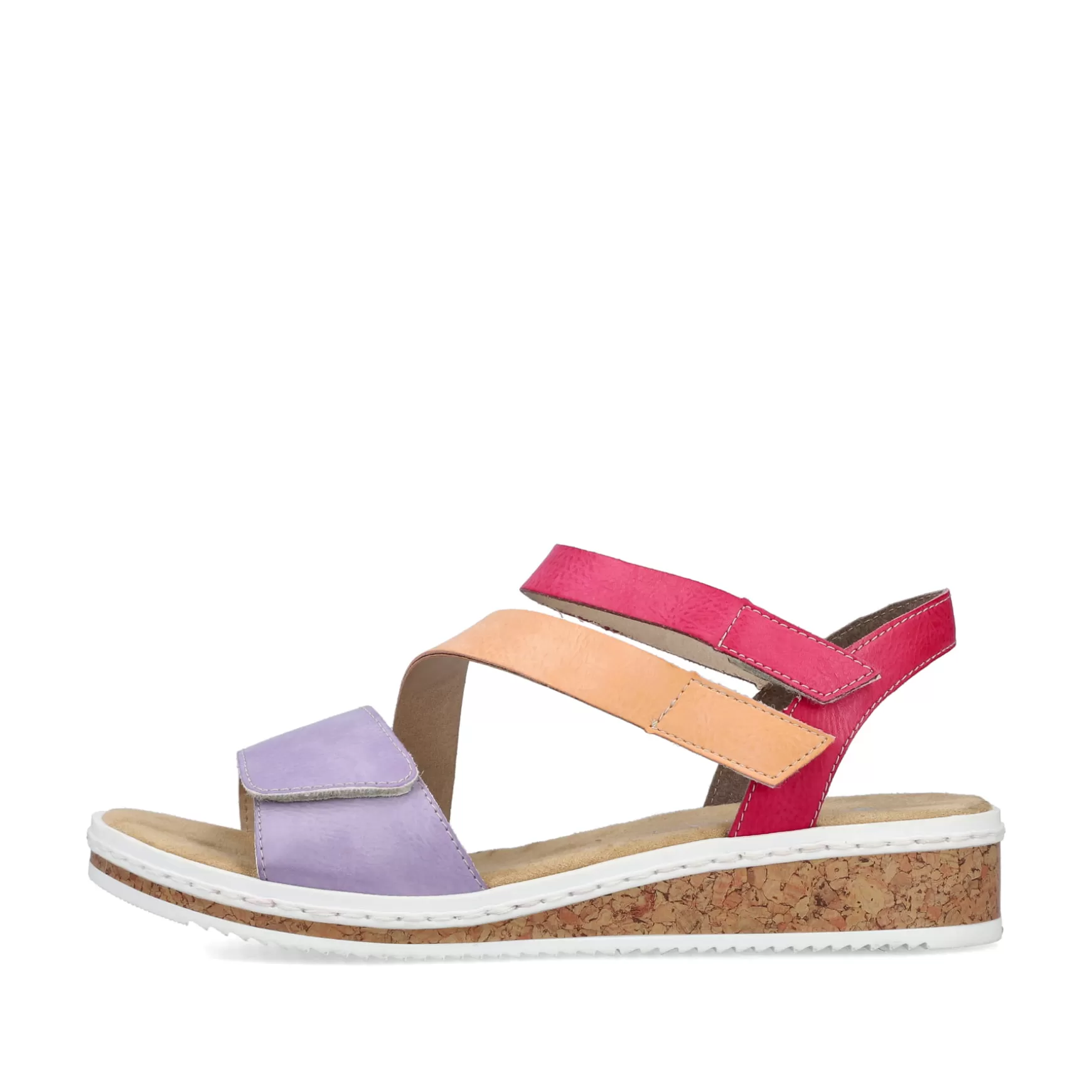 Women'S Wedge Sandals Purple-Pink-Salmon-Rieker Shop