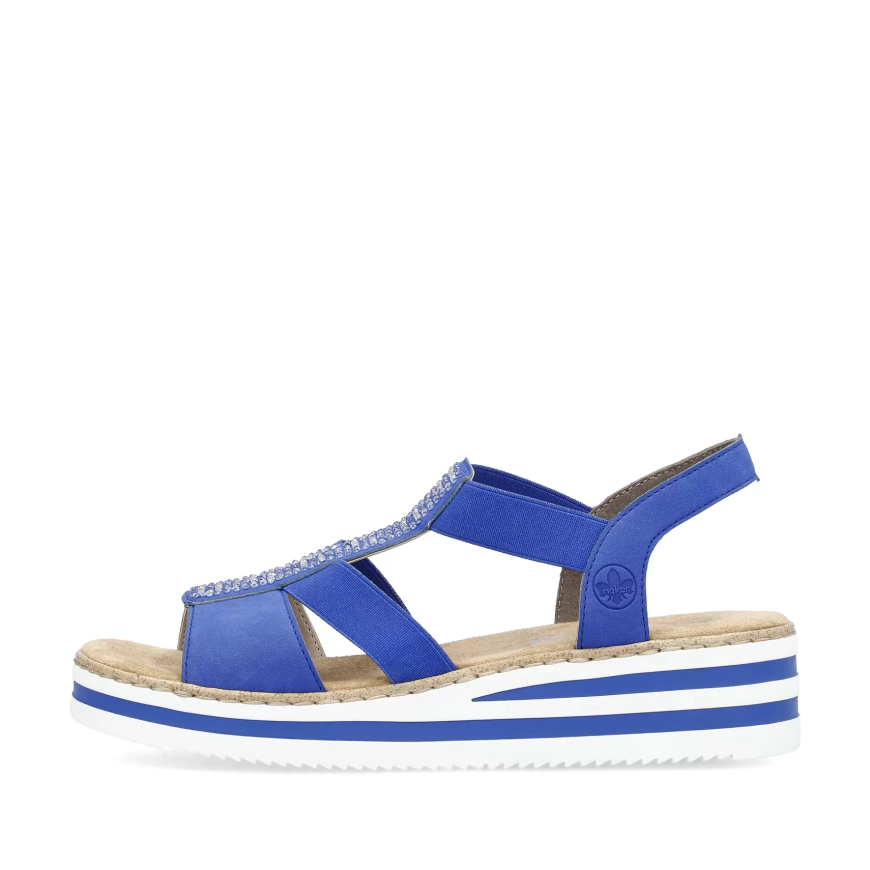 Women'S Wedge Sandals Royal Blue-Rieker Online