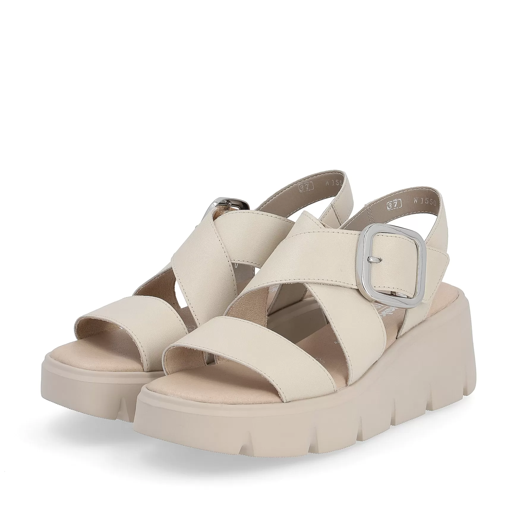 Women'S Wedge Sandals Sand Beige-Rieker Cheap