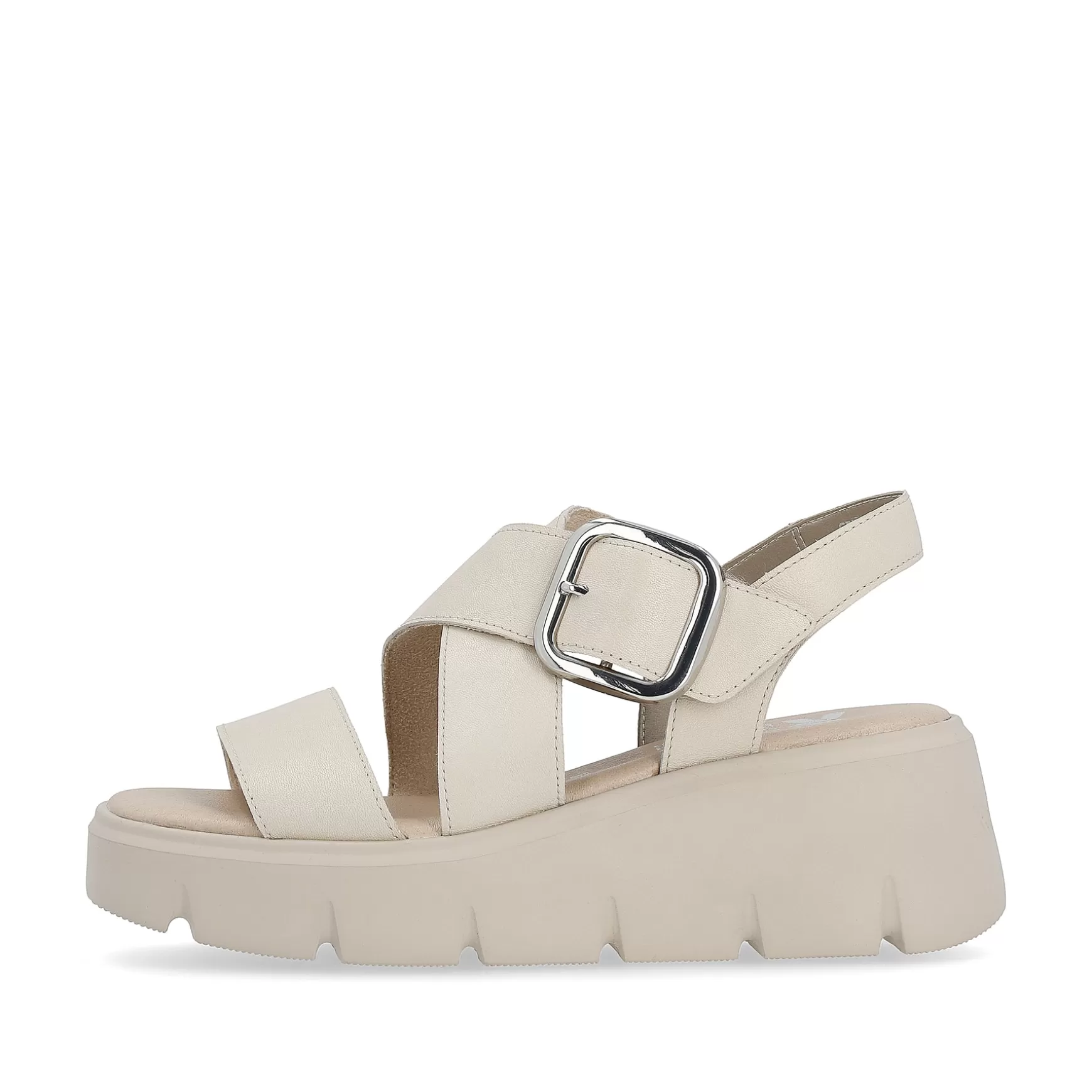 Women'S Wedge Sandals Sand Beige-Rieker Cheap