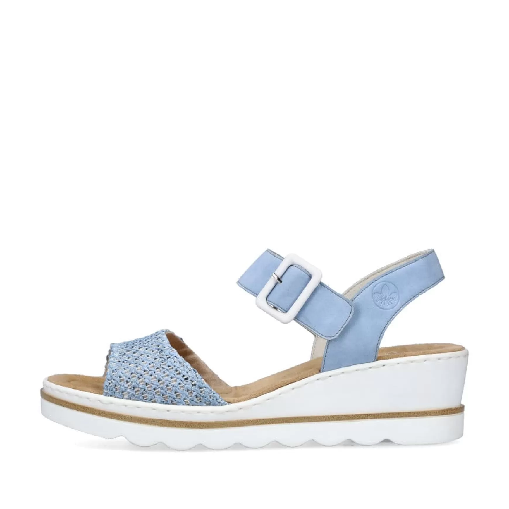 Women'S Wedge Sandals Sky Blue-Rieker Clearance