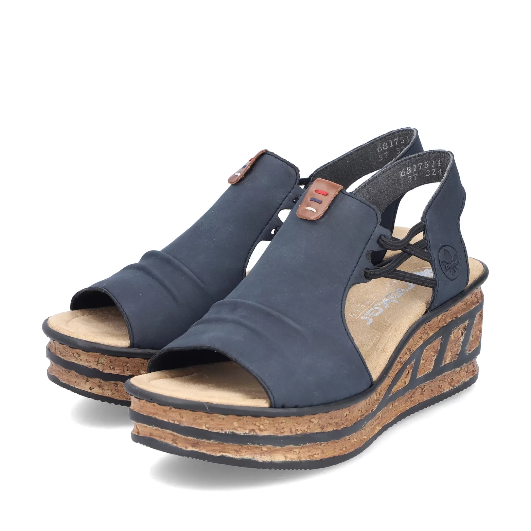 Women'S Wedge Sandals Steel Blue-Rieker Best